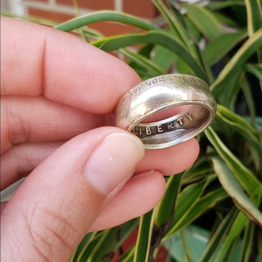 Handcrafted Coin Ring | Ben Franklin Half Dollar